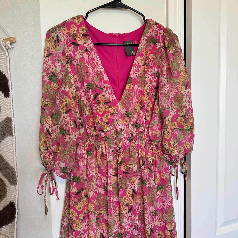 Pink Floral Dress